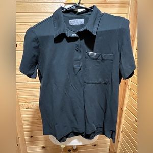 Women’s Figs Pro Black Shortsleeve Polo Top Size Large